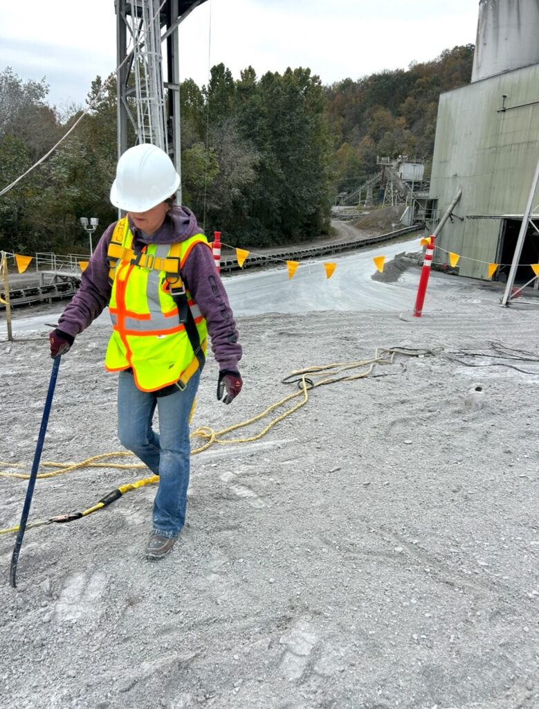 roofer working on a quarry
